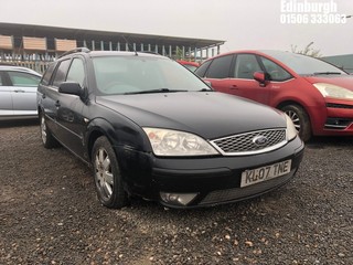 Location: Edinburgh - 2007 FORD MONDEO ZETEC TDCI 130 Estate REG: KL07TNE, Keys: No, MOT Expiry date: 03/11/2024, 1998 Diesel, 6 Speed Manual Diesel, Former Keepers: 4