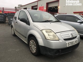Location: Edinburgh - 2005 CITROEN C2 LX 3 Door Hatchback REG: ST55JYO, Keys: No, MOT Expiry date: 30/01/2025, 1124 Petrol, 5 Speed Manual Petrol, Former Keepers: 3