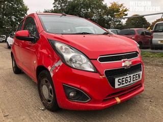 Location: Mitcham - 2014 CHEVROLET SPARK LT 5 Door Hatchback REG: SE63EEN, Keys: No, MOT Expiry date: 22/05/2026, 1206 Petrol, 5 Speed Manual Petrol, Former Keepers: 5