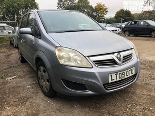 Location: Mitcham - 2009 VAUXHALL ZAFIRA BREEZE MPV REG: LT09OTU, Keys: No, MOT Expiry date: 12/06/2025, 1598 Petrol, 5 Speed Manual Petrol, Former Keepers: 3