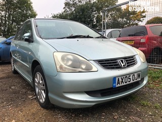 Location: Mitcham - 2005 HONDA CIVIC SE 5 Door Hatchback REG: AX05OJM, Keys: No, MOT Expiry date: 13/02/2026, 1590 Petrol, 5 Speed Manual Petrol, Former Keepers: 6