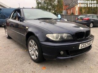 Location: Nottingham - 2003 BMW 318 CI Convertible REG: GX53WDF, Keys: No, MOT Expiry date: 08/04/2026, 1995 Petrol, 5 Speed Manual Petrol, Former Keepers: 10