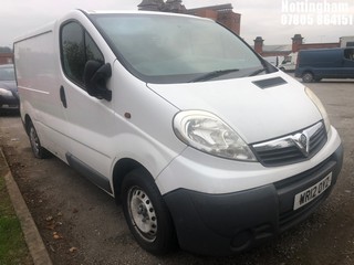 Location: Nottingham - 2012 VAUXHALL VIVARO 2700 CDTI 113 SWB Panel Van REG: WR12OYZ, Keys: No, MOT Expiry date: 14/07/2025, 1995 Diesel, 6 Speed Manual Diesel, Former Keepers: 5