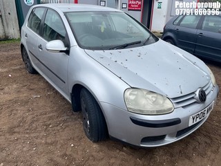 Location: Peterborough - 2006 VOLKSWAGEN GOLF FSI SE 5 Door Hatchback REG: YP06WMA, Keys: No, MOT Expiry date: 07/08/2026, 1598 Petrol, 6 Speed Manual Petrol, Former Keepers: 11