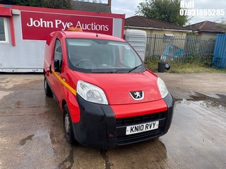 Location: Hull - 2010 PEUGEOT BIPPER S HDI Panel Van REG: KN10RVY, Keys: No, MOT Expiry date: 07/05/2026, 1399 Diesel, 5 Speed Manual Diesel, Former Keepers: 5