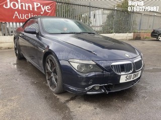 Location: Hayes - 2006 BMW 630I SPORT AUTO Convertible REG: S111DNV, Keys: No, MOT Expiry date: 25/10/2025, 2996 Petrol, 6 Speed Auto Petrol, Former Keepers: 12