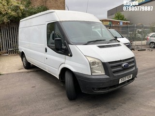 Location: Hayes - 2013 FORD TRANSIT 125 T350 RWD Panel Van REG: YX13YUN, Keys: No, MOT Expiry date: 13/11/2025, 2198 Diesel, 6 Speed Manual Diesel, Former Keepers: 5