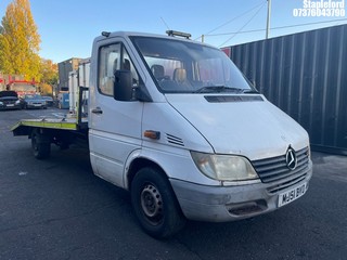 Location: Stapleford - 2002 MERCEDES SPRINTER 313 CDI LWB Panel Van REG: MJ51BYO, Keys: Yes, MOT Expiry date: 20/07/2026, 2151 Diesel, 5 Speed Manual Diesel, Former Keepers: 6