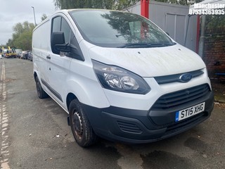 Location: Manchester - 2015 FORD TRANSIT CUSTOM 270 ECO-TE Panel Van REG: ST15XHG, 2198 Diesel, 6 Speed Manual Diesel, Former Keepers: 2, Keys: Yes, MOT Expiry date: 26/07/2024