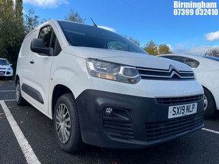 Location: Birmingham - 2019 CITROEN BERLINGO 650 EN-PRISE BLU Panel Van REG: SX19NLP, 1560cc Diesel, 5 Speed Manual Diesel, Former Keepers: 3, Keys: Yes, MOT Expiry date: 17/07/2026