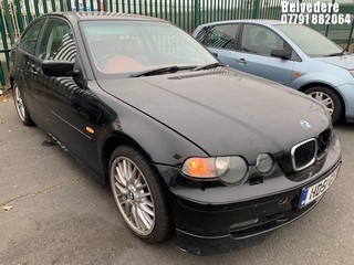 Location: Belvedere - 2002 BMW 316TI SE COMPACT 3 Door Hatchback REG: HD51GYP, Keys: No, MOT Expiry date: 09/06/2025, 1796 Petrol, 5 Speed Manual Petrol, Former Keepers: 6