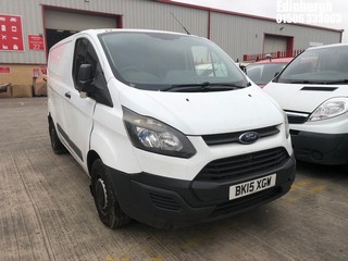 Location: Edinburgh - 2015 FORD TRANSIT CUSTOM 290 ECO-TE Panel Van REG: BK15XGW, Keys: No, MOT Expiry date: 14/09/2025, 2198 Diesel, 6 Speed Manual Diesel, Former Keepers: 5
