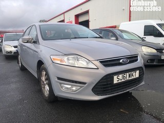 Location: Edinburgh - 2011 FORD MONDEO ZETEC TDCI 5 Door Hatchback REG: SJ61WKT, Keys: No, MOT Expiry date: 09/06/2026, 1560 Diesel, 6 Speed Manual Diesel, Former Keepers: 7