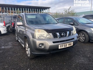Location: Edinburgh - 2009 NISSAN X-TRAIL AVENTURA EXPL DCI Estate REG: YF58YMU, Keys: No, MOT Expiry date: 10/08/2025, 1995 Diesel, 6 Speed Manual Diesel, Former Keepers: 7