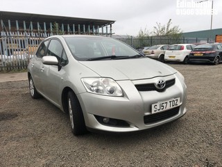 Location: Edinburgh - 2007 TOYOTA AURIS TR D-4D 5 Door Hatchback REG: SJ57TDZ, Keys: No, MOT Expiry date: 20/11/2021, 1998 Diesel, 6 Speed Manual Diesel, Former Keepers: 2