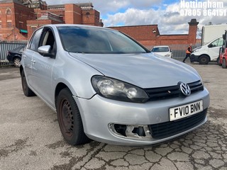 Location: Nottingham - 2010 VOLKSWAGEN GOLF S TDI 5 Door Hatchback REG: FV10BNN, Keys: No, MOT Expiry date: 14/07/2025, 1598 Diesel, 5 Speed Manual Diesel, Former Keepers: 10