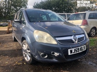 Location: Mitcham - 2009 VAUXHALL ZAFIRA DESIGN MPV REG: WJ59KLV, Keys: No, MOT Expiry date: 18/10/2024, 1598 Petrol, 5 Speed Manual Petrol, Former Keepers: 7