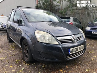 Location: Mitcham - 2008 VAUXHALL ZAFIRA EXCLUSIV CDTI A MPV REG: AD58VHG, Keys: No, MOT Expiry date: 07/01/2026, 1910 Diesel, 6 Speed Auto Diesel, Former Keepers: 3