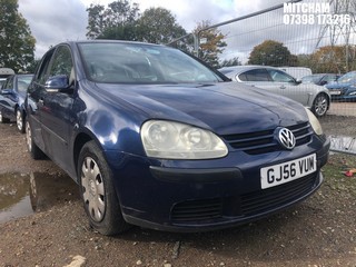 Location: Mitcham - 2006 VOLKSWAGEN GOLF S SDI 5 Door Hatchback REG: GJ56VUM, Keys: No, MOT Expiry date: 27/09/2025, 1984 Diesel, 5 Speed Manual Diesel, Former Keepers: 3