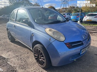 Location: Mitcham - 2003 NISSAN MICRA SE 3 Door Hatchback REG: HY53WNE, Keys: No, MOT Expiry date: 17/12/2024, 1240 Petrol, 5 Speed Manual Petrol, Former Keepers: 10