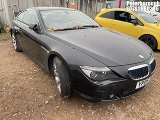Location: Peterborough - 2005 BMW 630I AUTO Coupe REG: YP05SWO, Keys: No, MOT Expiry date: 01/08/2025, 2996 Petrol, 6 Speed Auto Petrol, Former Keepers: 8
