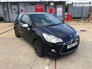Location: Brentwood - 2012 CITROEN DS3 BLACK & WHITE 3 Door Hatchback REG: SG12FXX, Keys: No, MOT Expiry date: 15.08.2025, 1598 Petrol, 5 Speed Manual Petrol, Former Keepers: 12