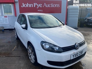 Location: Hull - 2010 VOLKSWAGEN GOLF S 5 Door Hatchback REG: YX10ZBF, Keys: No, MOT Expiry date: 19/08/2025, 1390 Petrol, 5 Speed Manual Petrol, Former Keepers: 9