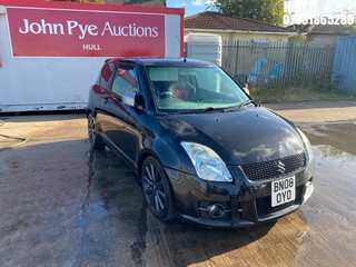 Location: Hull - 2008 SUZUKI SWIFT SPORT 3 Door Hatchback REG: BN08OYO, Keys: No, MOT Expiry date: 11/08/2024, 1586 Petrol, 5 Speed Manual Petrol, Former Keepers: 16