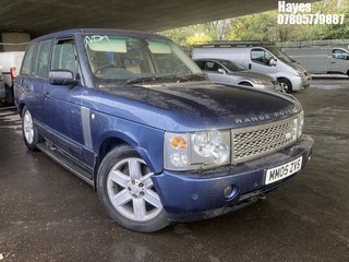 Location: Hayes - 2005 LAND ROVER RANGE ROVER VOGUE TD6 AUT Estate REG: MM05ZVS, Keys: No, MOT Expiry date: 11/07/2025, 2926 Diesel, 5 Speed Auto Diesel, Former Keepers: 9
