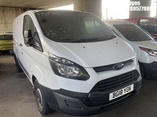 Location: Hayes - 2018 FORD TRANSIT CUSTOM 270 Panel Van REG: BG18YOK, Keys: No, MOT Expiry date: 19/02/2025, 1995 Diesel, 6 Speed Manual Diesel, Former Keepers: 2