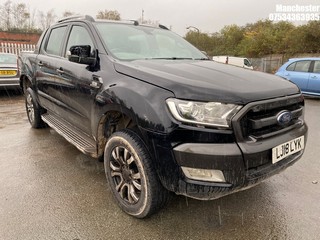 Location: Manchester - 2018 FORD RANGER WILDTRAK TDCI 4X4 Pick-up REG: LJ18LYK, 3198 Diesel, 6 Speed Auto Diesel, Former Keepers: 3, Keys: No, MOT Expiry date: 13/01/2026