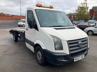 Location: Nottingham - 2008 VOLKSWAGEN CRAFTER CR35 109 LWB Dropside Lorry REG: BG57VRZ, 2461cc Diesel, 6 Speed Manual Diesel, Former Keepers: 8, Keys: Yes, MOT Expiry date: 10/07/2026