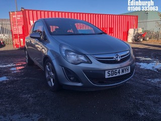 Location: Edinburgh - 2014 VAUXHALL CORSA SXI 3 Door Hatchback REG: SD64MYH, Keys: No, MOT Expiry date: 08/12/2025, 1398 Petrol, 5 Speed Manual Petrol, Former Keepers: 5