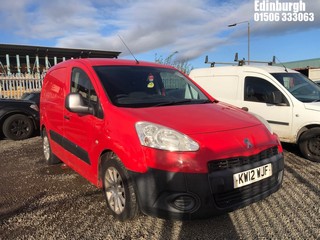 Location: Edinburgh - 2012 PEUGEOT PARTNER 625 S L1 HDI Panel Van REG: KW12WJF, Keys: No, MOT Expiry date: 19/09/2025, 1560 Diesel, 5 Speed Manual Diesel, Former Keepers: 1