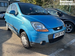 Location: Brentwood - 2009 CHEVROLET MATIZ SE AUTO 5 Door Hatchback REG: DY09YCW, Keys: No, MOT Expiry date: 03/07/2026, 796 Petrol, 4 Speed Auto Petrol, Former Keepers: 15