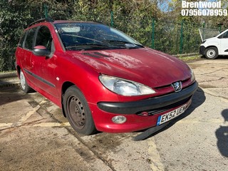 Location: Brentwood - 2002 PEUGEOT 206 SW XT Estate REG: EK52UEM, Keys: No, MOT Expiry date: 30/01/2026, 1360 Petrol, 5 Speed Manual Petrol, Former Keepers: 3