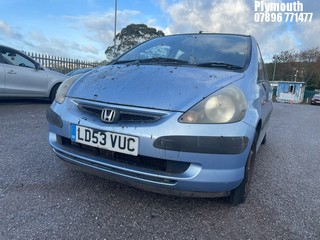 Location: Plymouth - 2003 HONDA JAZZ SE 5 Door Hatchback REG: LD53VUC, Keys: No, MOT Expiry date: 22/01/2025, 1339 Petrol, 5 Speed Manual Petrol, Former Keepers: 8
