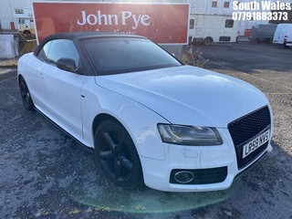 Location: South Wales - 2009 AUDI A5 S LINE TDI Convertible REG: LR59NVS, Keys: No, MOT Expiry date: 11/05/2026, 1968 Diesel, 6 Speed Manual Diesel, Former Keepers: 7