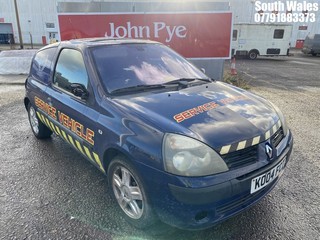 Location: South Wales - 2004 RENAULT CLIO DYNAMIQUE 16V 3 Door Hatchback REG: KO04FCZ, Keys: No, MOT Expiry date: 16/01/2025, 1149 Petrol, 5 Speed Manual Petrol, Former Keepers: 8
