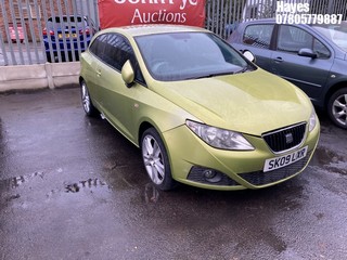 Location: Hayes - 2009 SEAT IBIZA SPORT 84 3 Door Hatchback REG: SK09LXR, Keys: No, MOT Expiry date: 17/07/2024, 1390 Petrol, 5 Speed Manual Petrol, Former Keepers: 8