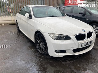 Location: Hayes - 2008 BMW 320I M SPORT Convertible REG: YL08XBG, Keys: No, MOT Expiry date: 17/01/2024, 2000 Petrol, 6 Speed Manual Petrol, Former Keepers: 5
