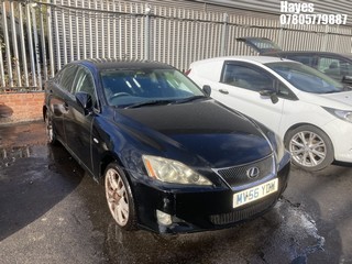 Location: Hayes - 2006 LEXUS IS 250 SPORT 4 Door Saloon REG: MV56YDW, Keys: No, MOT Expiry date: 20/01/2026, 2499 Petrol, 6 Speed Manual Petrol, Former Keepers: 4