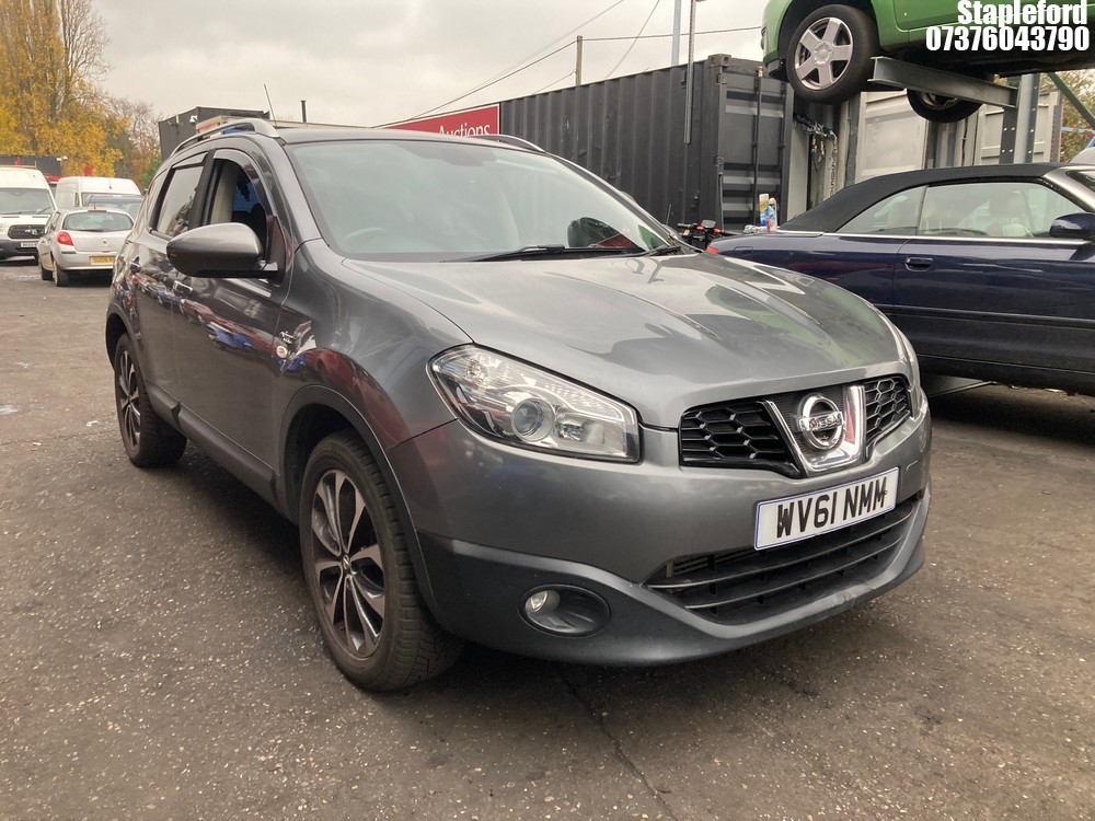 Location: Stapleford - 2011 NISSAN QASHQAI N-TEC DCI 4X4 5 Door Hatchback REG: WV61NMM, Keys: Yes, MOT Expiry date: 04/04/2026, 1995 Diesel, 6 Speed Manual Diesel, Former Keepers: 9