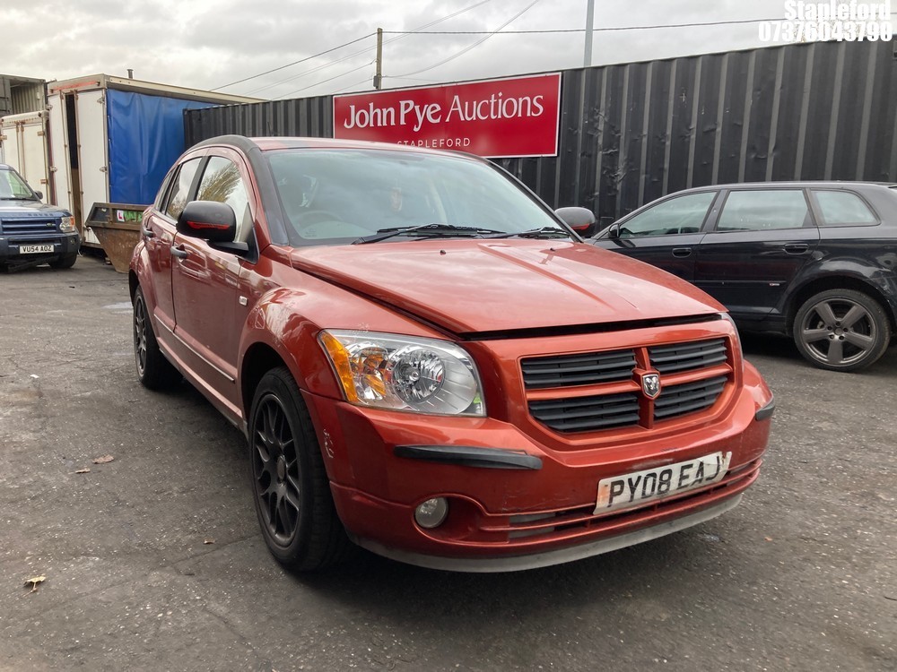 Location: Stapleford - 2008 DODGE (USA) CALIBER SXT SPORT D 5 Door Hatchback REG: PY08EAJ, Keys: Yes, MOT Expiry date: 23/07/2025, 1968 Diesel, 6 Speed Manual Diesel, Former Keepers: 6