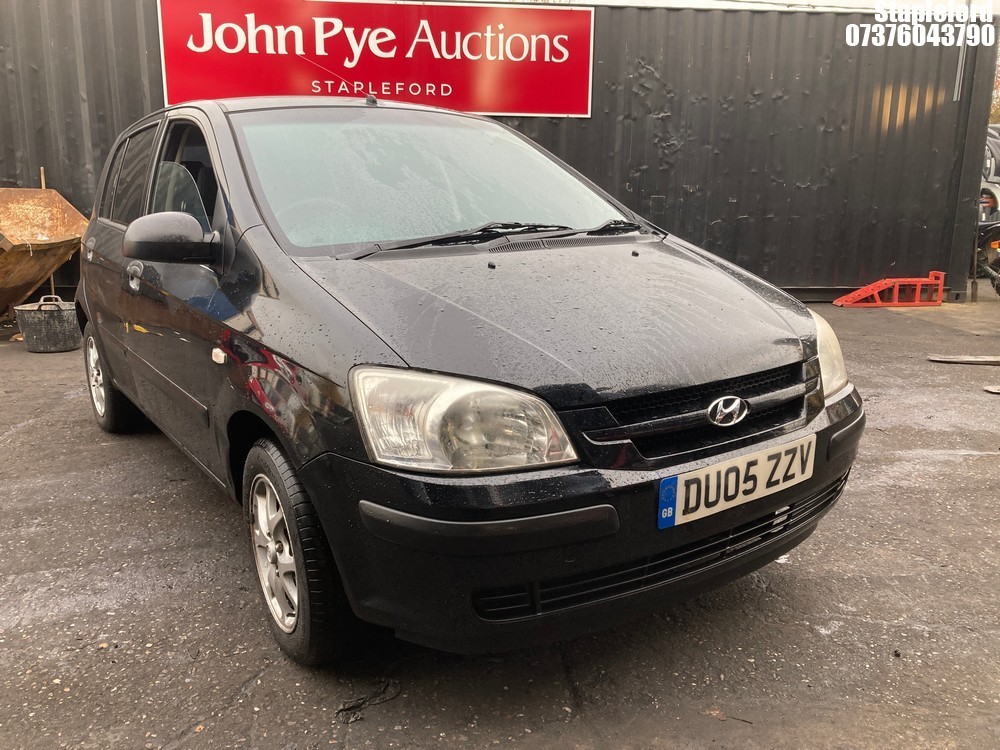 Location: Stapleford - 2005 HYUNDAI GETZ GSI 5 Door Hatchback REG: DU05ZZV, Keys: No, MOT Expiry date: 06/09/2026, 1341 Petrol, 5 Speed Manual Petrol, Former Keepers: 6