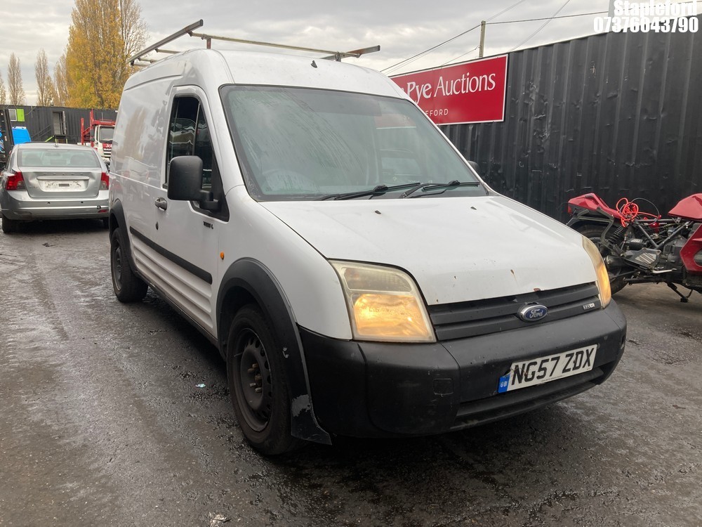 Location: Stapleford - 2008 FORD TRANSIT CONN T230 L90 Panel Van REG: NG57ZDX, Keys: Yes, MOT Expiry date: 06/01/2026, 1753 Diesel, 5 Speed Manual Diesel, Former Keepers: 10