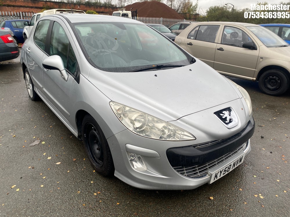 Location: Manchester - 2008 PEUGEOT 308 SPORT HDI 107BHP 5 Door Hatchback REG: KY58NVM, 1560 Diesel, 6 Speed Manual Diesel, Former Keepers: 8, Keys: No, MOT Expiry date: 25/10/2025