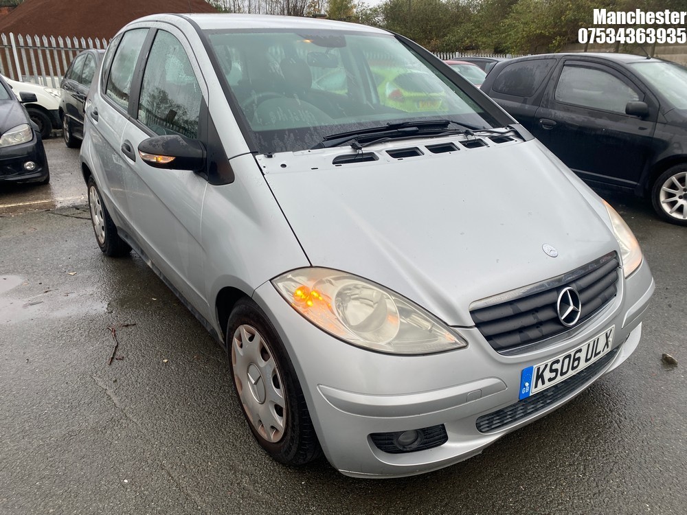 Location: Manchester - 2006 MERCEDES A160 CDI CLASSIC SE CVT 5 Door Hatchback REG: KS06ULX, 1991 Diesel, Variable 1 Speed Auto Diesel, Former Keepers: 8, Keys: No, MOT Expiry date: 20/08/2025