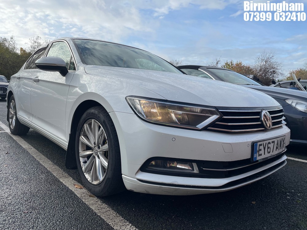 Location: Birmingham - 2017 VOLKSWAGEN PASSAT SE BUSINESS TDI BM 4 DOOR SALOON REG: EY67AWX, 1968CC DIESEL, 6 SPEED MANUAL DIESEL, Former Keepers: 3, Keys: Yes, MOT Expiry date: 01/10/2026
