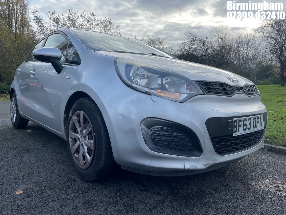 Location: Birmingham - 2013 KIA RIO 1 5 DOOR HATCHBACK REG: BF63OPN, 1248CC PETROL, 5 SPEED MANUAL PETROL, Former Keepers: 5, Keys: Yes, MOT Expiry date: 05/11/2025